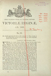 Northern Territory Act of 1863 (SA), p1